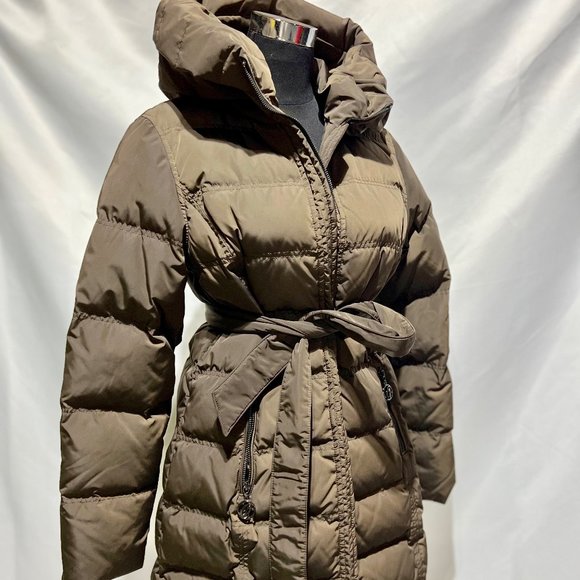 New Duck Down Flash Geo Super Warm Winter Coat & Puffer Jacket Large in Tan - Picture 2 of 14